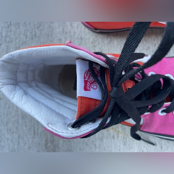 Vibrant pink & orange Vans size 5 - Picture 3 of 6